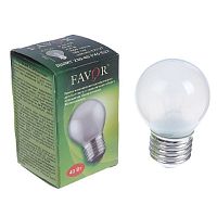 Лампа накаливания Favor Р45 Шар ДШМТ Е27 220В 60Вт 640Лм 2700К 45х78мм картинка 